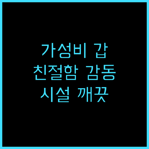 하이니스 호텔 추천 후기 가성비와 친..