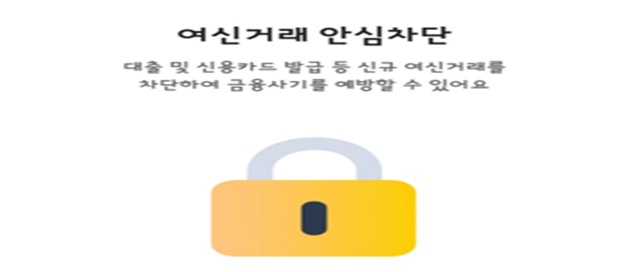 여신거래 안심차단 서비스 주요 기능