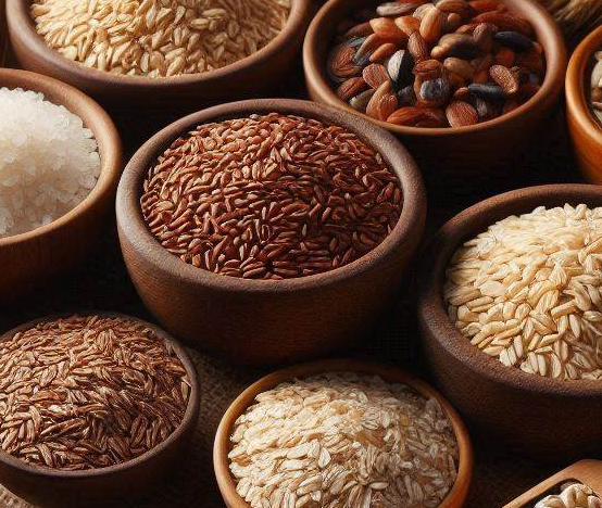 곡물 : 밀, 보리, 귀리, 쌀, 현미