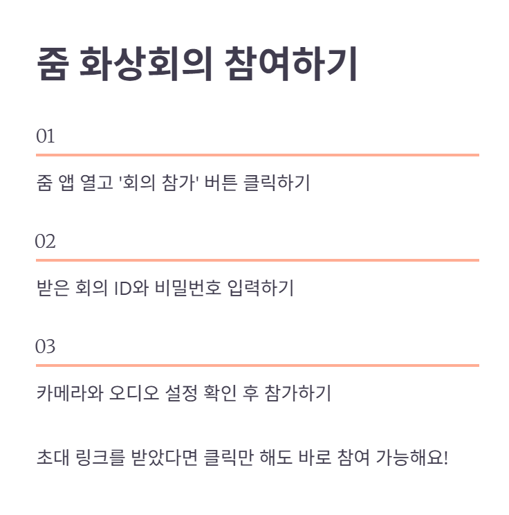 줌 화상회의 참여 방법