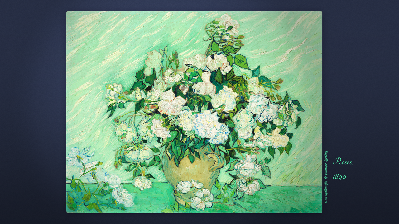 04 고흐 장미 C - Vincent van Gogh 빈센트 반 고흐 배경화면