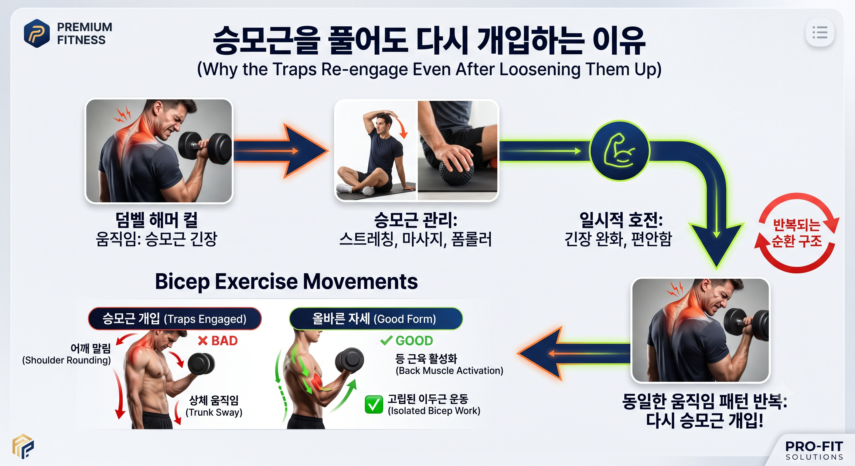승모근을 풀어도 다시 개입하는 이유