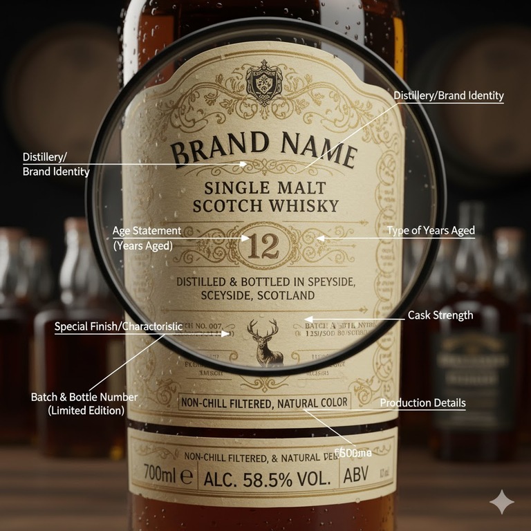 위스키 라벨에서 얻을 수 있는 정보들