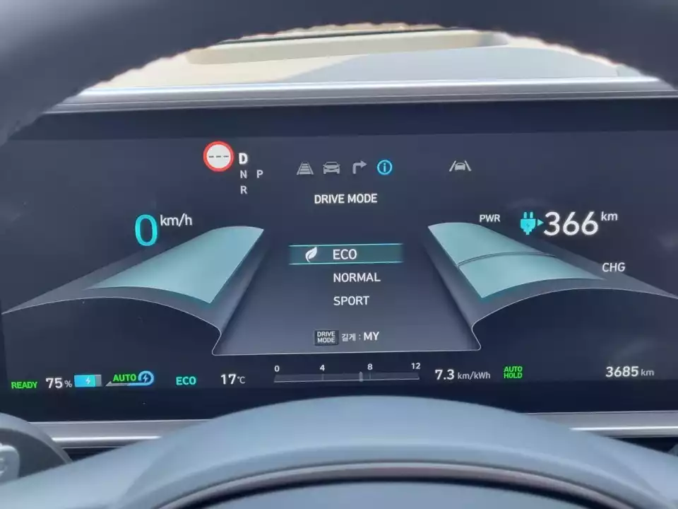 아이오닉 6는 에코 모드로 운전했을 때 가장 편했습니다.
