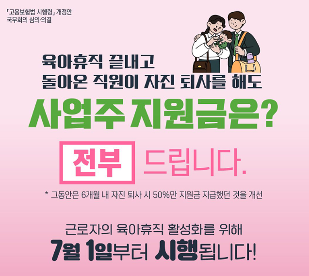 육아휴직 사업주지원금