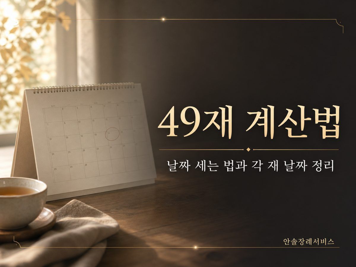 49재 계산법, 날짜 세는 법과 각 재 날짜 정리