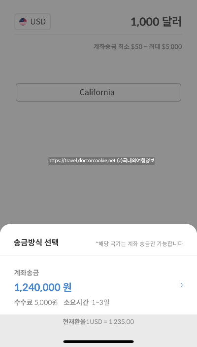 트래블월렛 해외 계좌송금