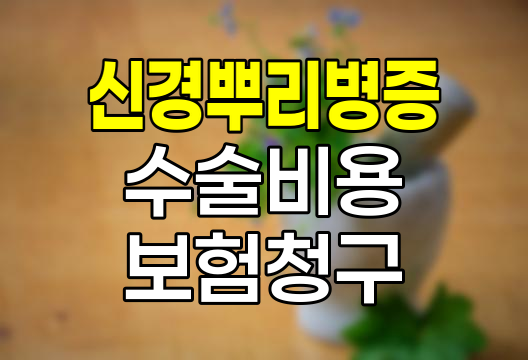 신경뿌리병증 수술비용 보험금청구 절차