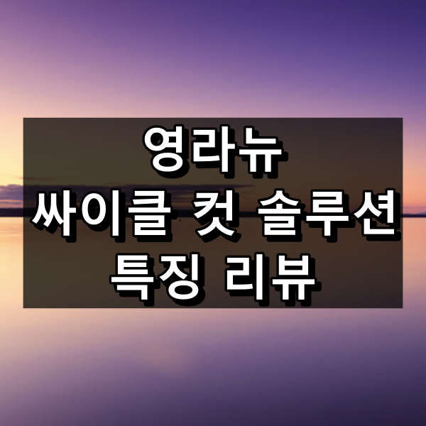 영라뉴 싸이클 컷 솔루션 대표 이미지