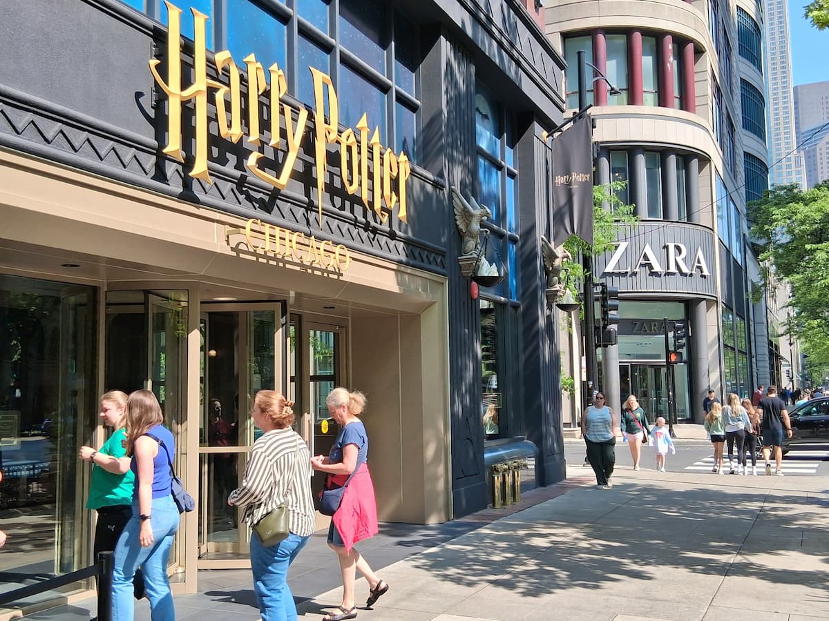 해리포터 스토어 시카고 전경과 거리