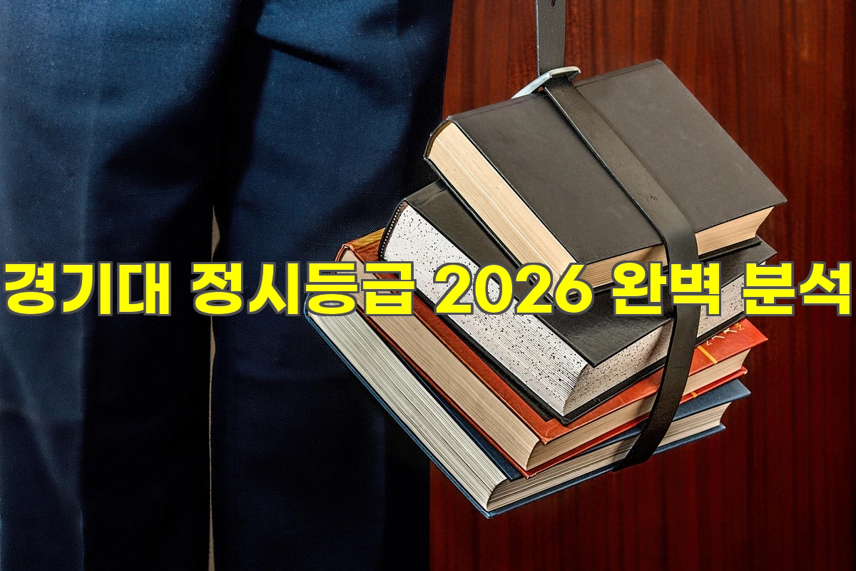 경기대 정시등급 2026 완벽 분석