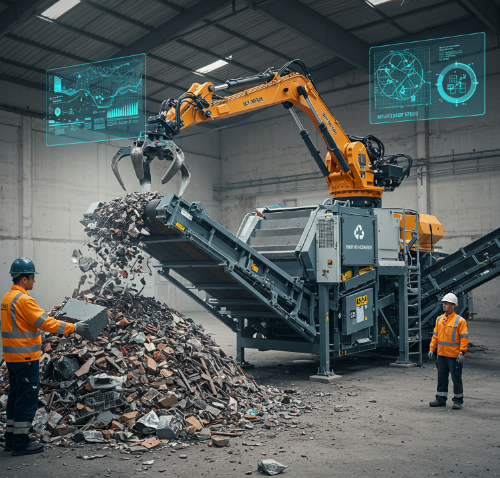 AI 기반 건설 폐기물 분류 이미지입니다.