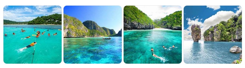 푸켓 해변과 피피섬, 제임스 본드 섬에서 즐기는 해양 액티비티 모습