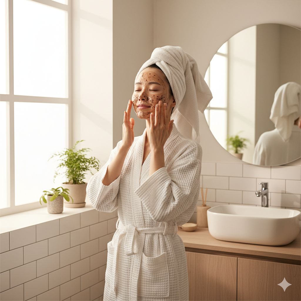 커피 스크럽으로 각질 제거 효과