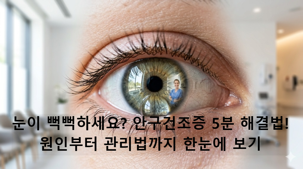안구건조증 원인 및 눈 피로 푸는 5분 관리법 요약 썸네일
