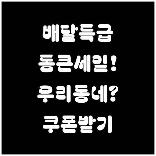 배달특급 통큰세일 참여 지자체 확인 ..