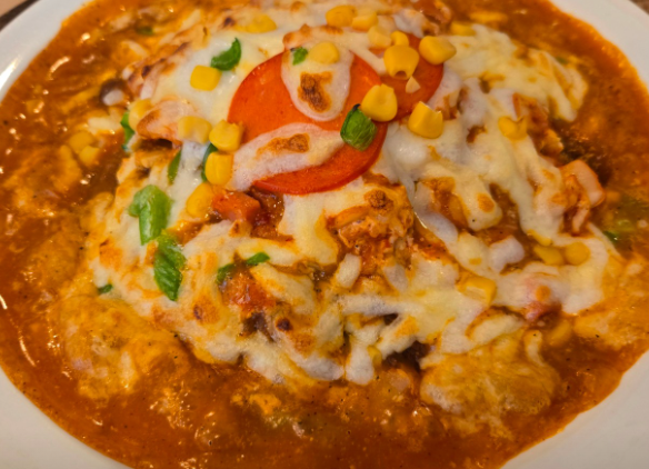 피자돈까스의 쫀득쫀득함이 느껴지는 외형