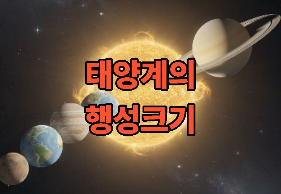 태양계의 행성크기 비교