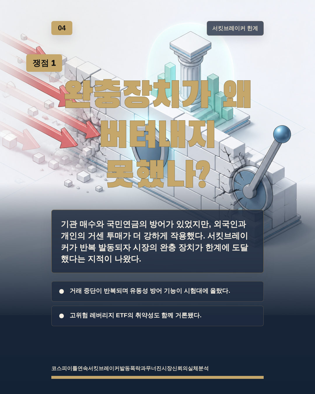 완충장치가 왜 버텨내지 못했나?