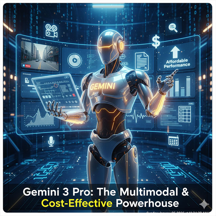 Gemini 3 Pro: "압도적인 멀티모달 & 가성비"
