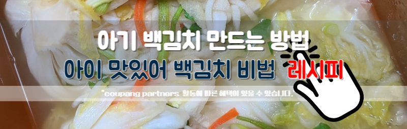 백김치 레시피 백김치 담그는 방법