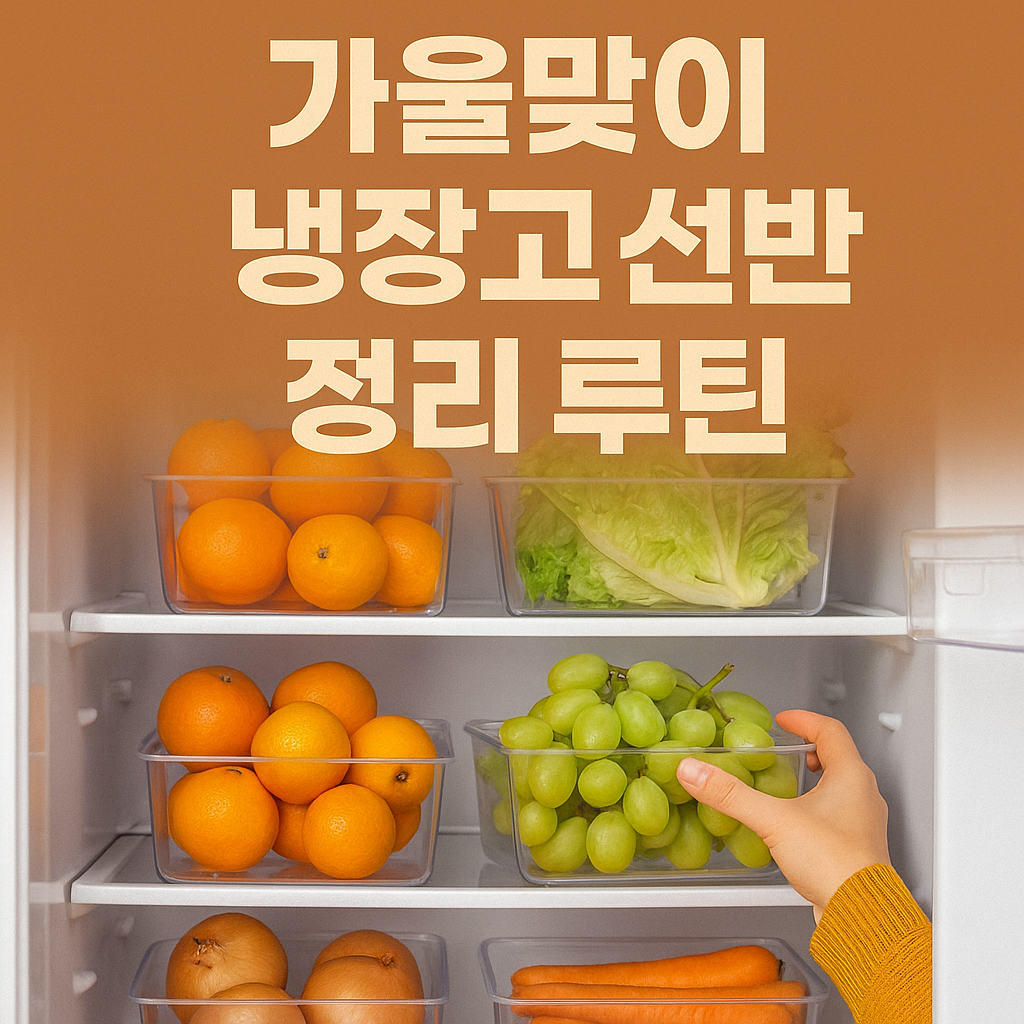 가을맞이 냉장고 선반 정리 루틴