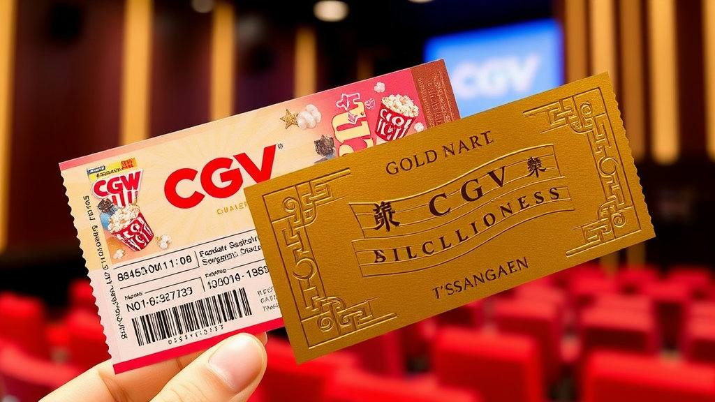 CGV 일반 영화 티켓과 골드클래스 티켓 관련 사진