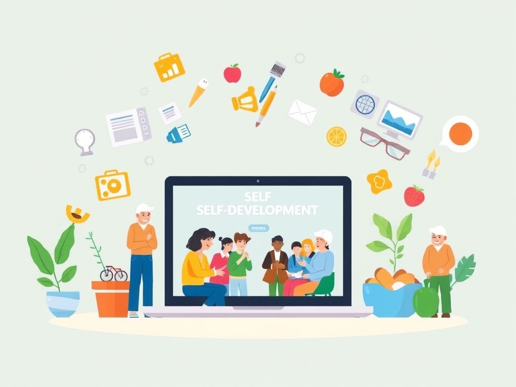 중년과 시니어 자기게발 관련 사진