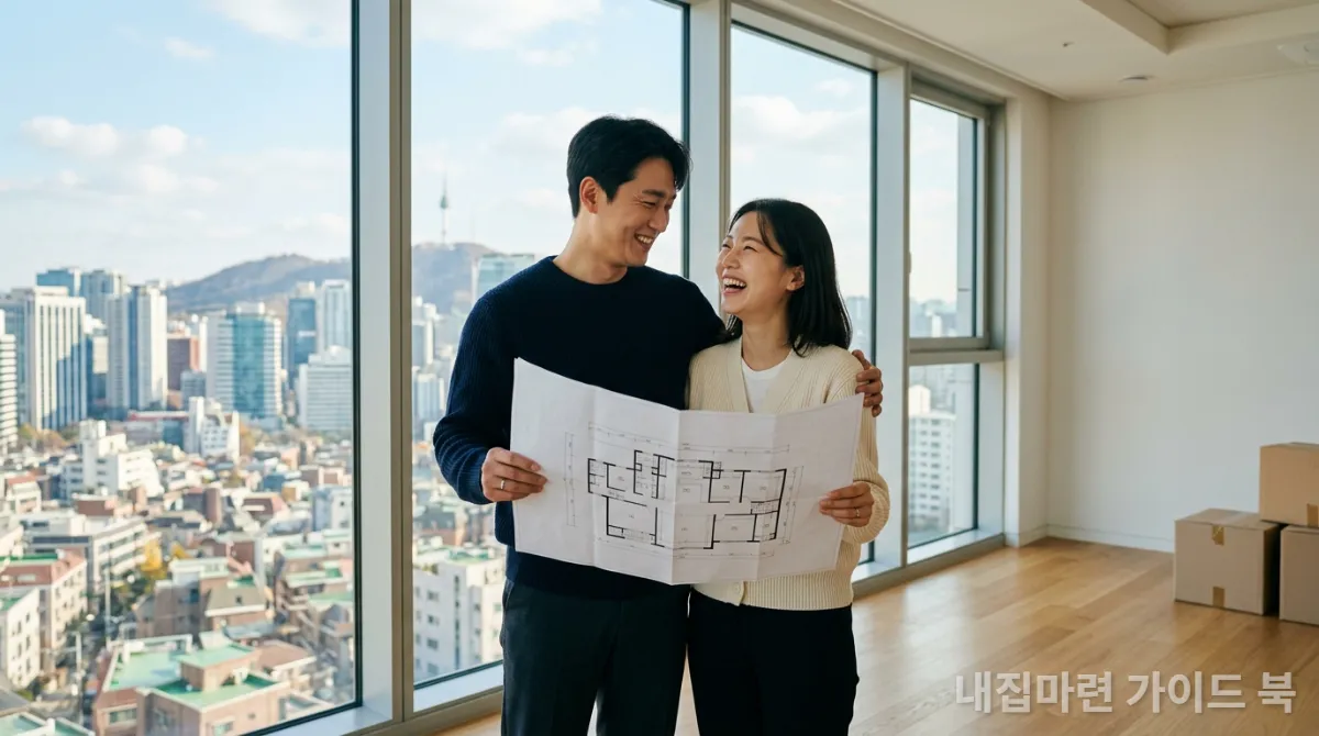 신혼부부전용 구입자금 대출로 새집을 마련한 한국 신혼부부