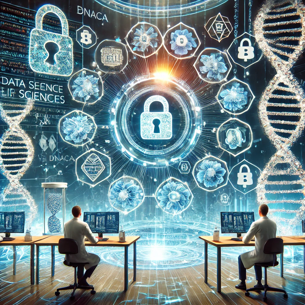 생명과학과 블록체인 데이터와 관련된 이미지