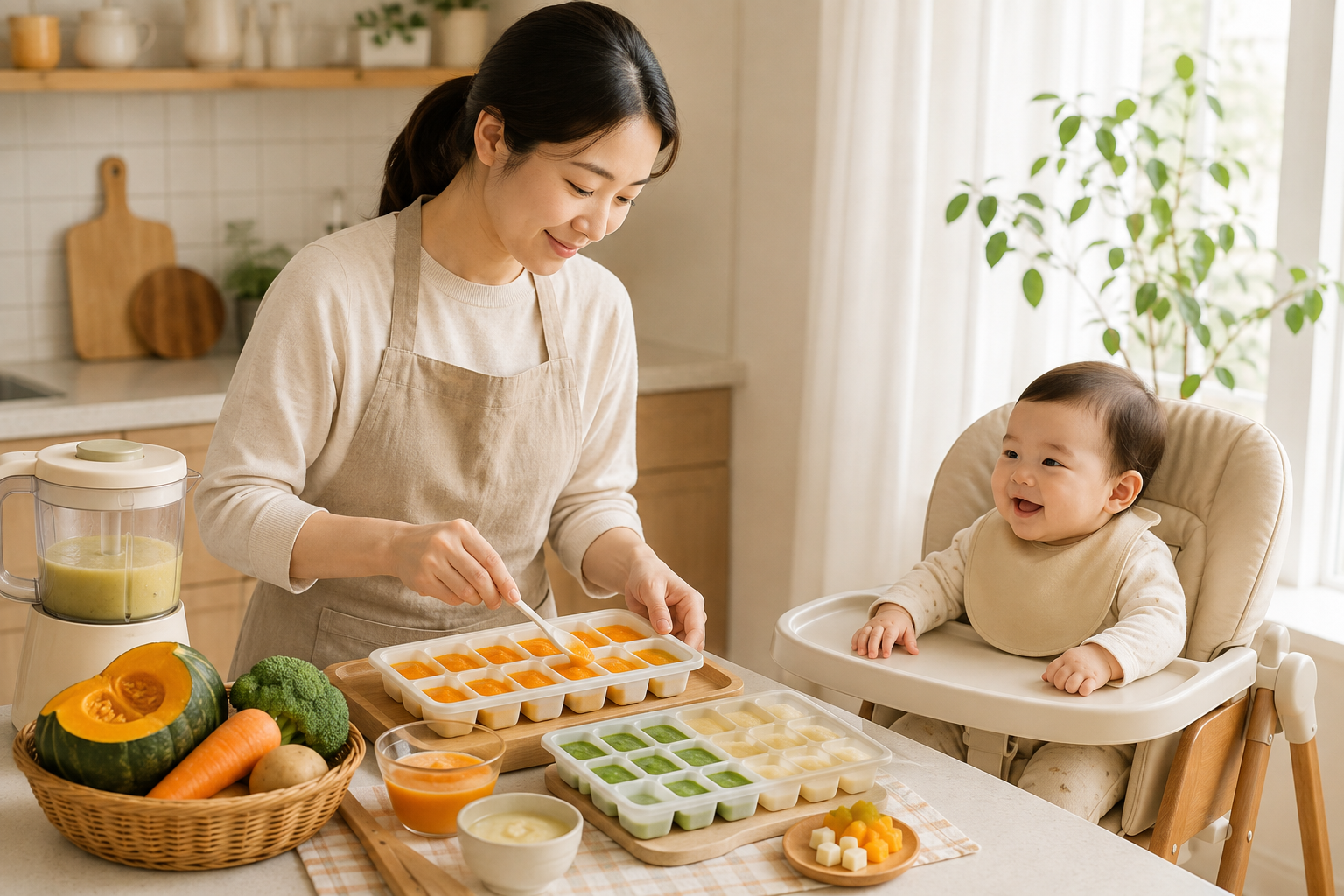이유식 시작 시기와 초기 큐브 준비