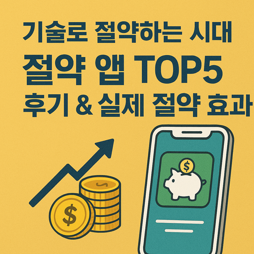 기술로 절약하는 시대 ②｜절약 앱 TOP5 후기 &amp; 실제 절약 효과