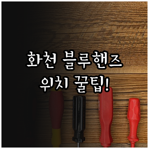 블루핸즈 화천점 이용 안내 및 강원하..