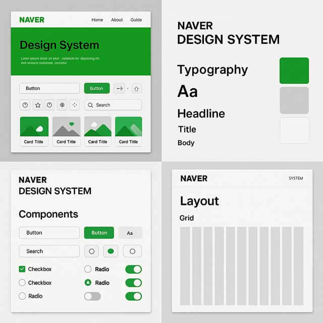 네이버 디자인 시스템 예제 가상 이미지