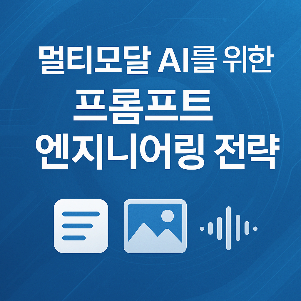 멀티모달 AI를 위한 프롬프트 엔지니어링 전략 – 텍스트, 이미지, 음성까지 다루는 방법