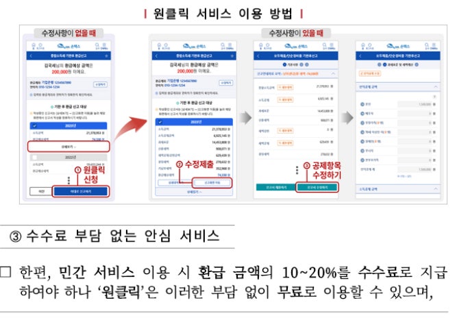 원클릭 환급서비스