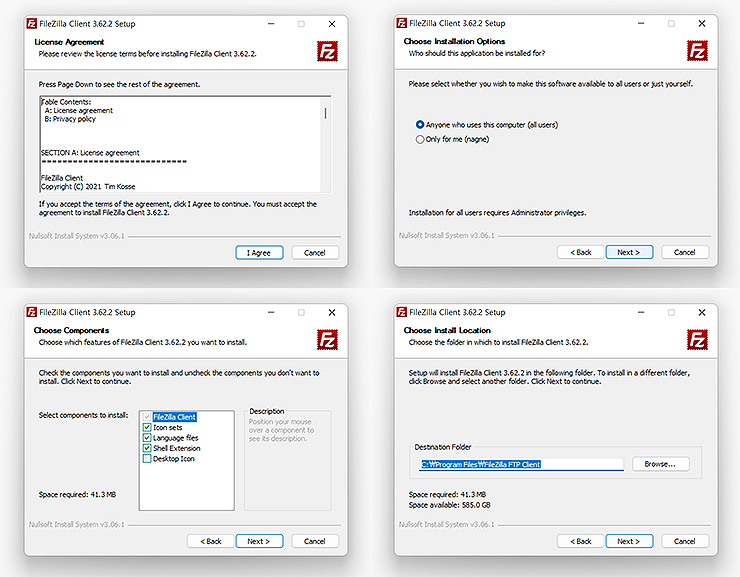 파일질라-클라이언트-설치-인스톨러