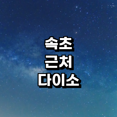 속초시 종합생활용품 다이소