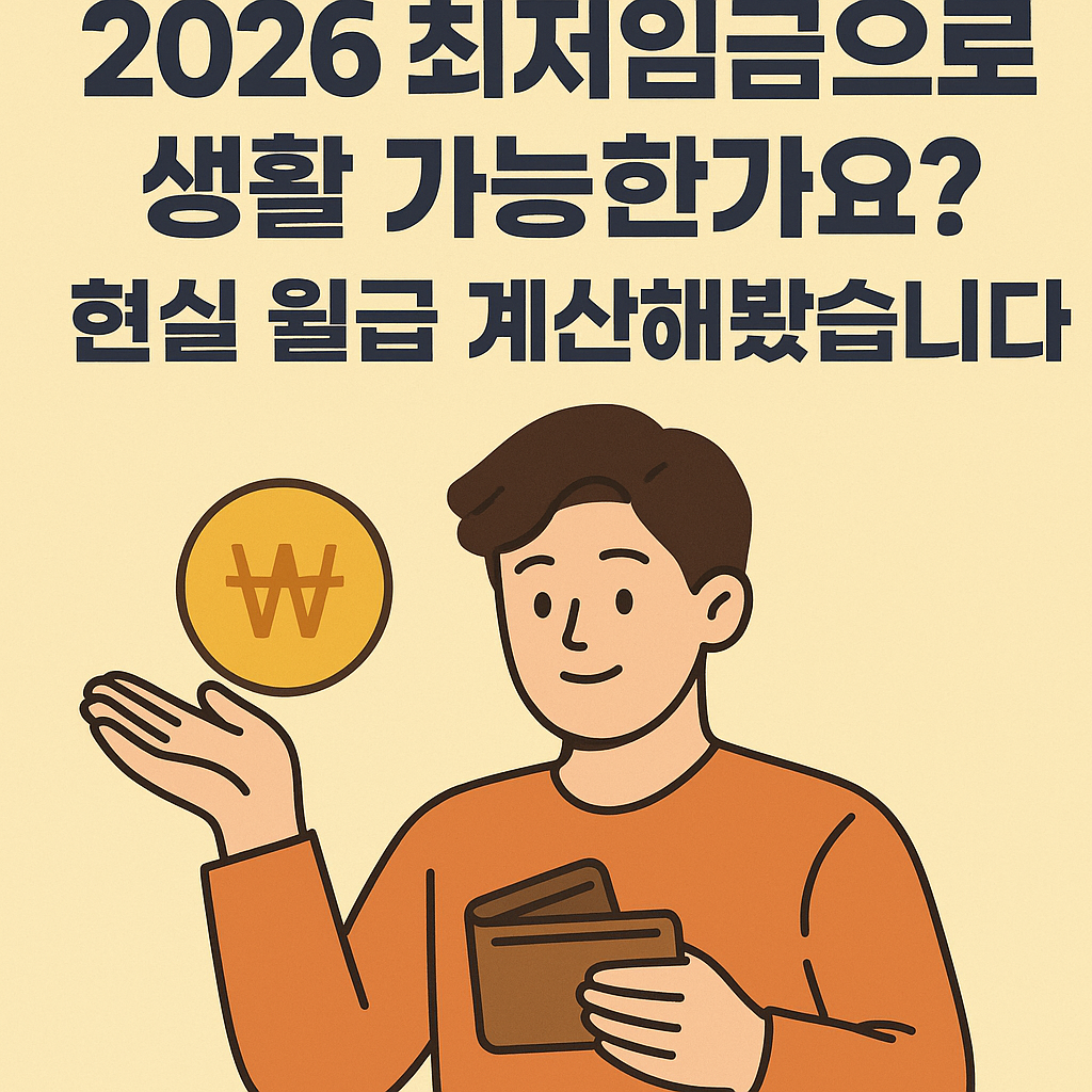 2026 최저임금으로 생활 가능한가요? 현실 월급 계산해봤습니다