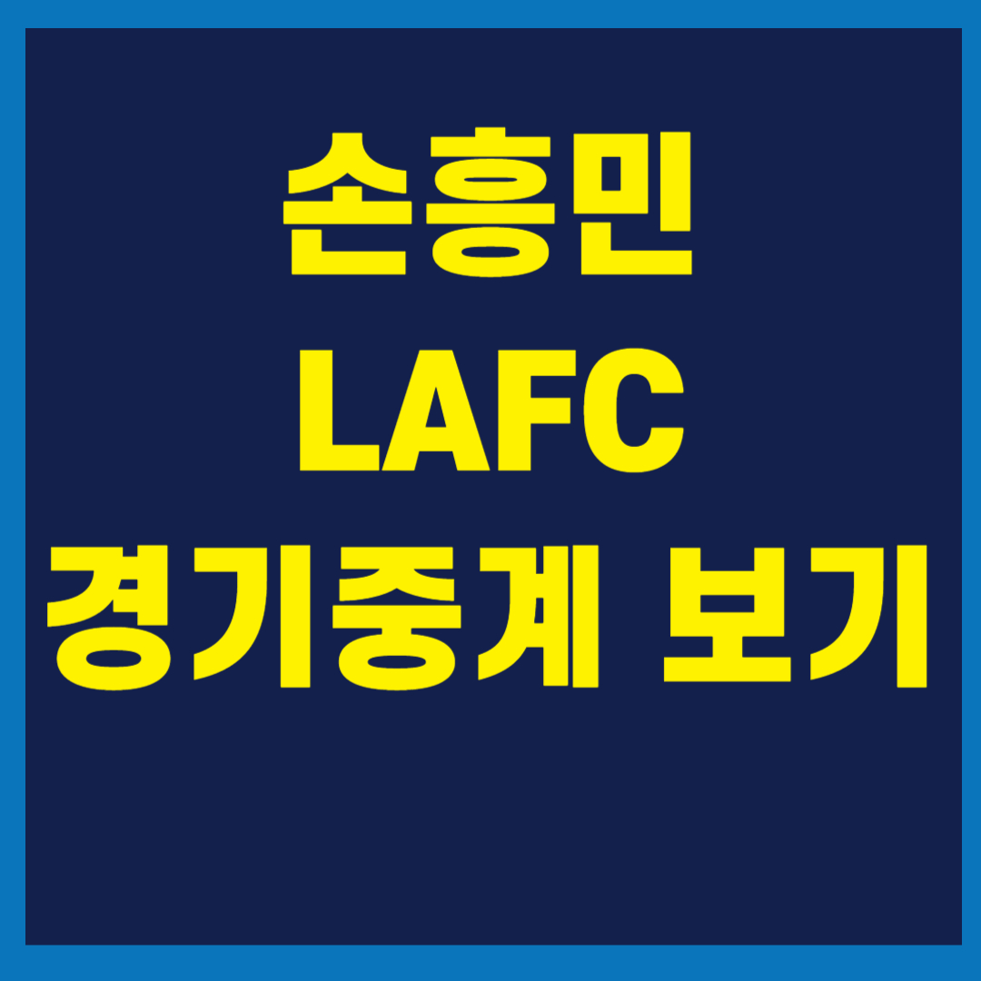 손흥민 lafc 경기 중계 보기