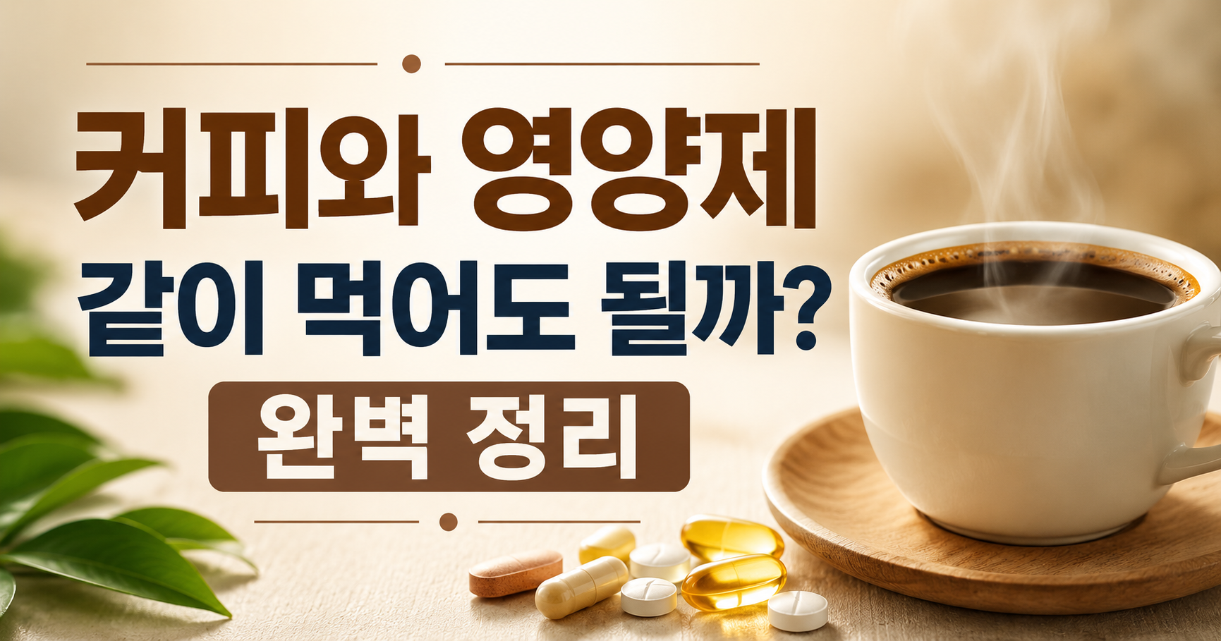 커피와 영양제 같이 먹어도 될까