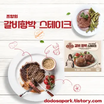 쯔양의 갈비함박 스테이크한접시와 포장케이스
