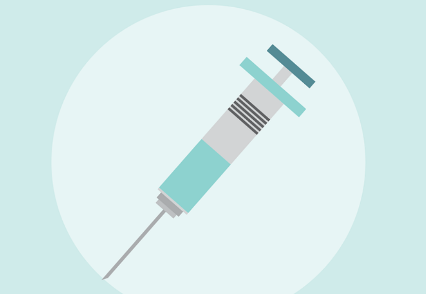 삽화로 그려져 있는 주사기