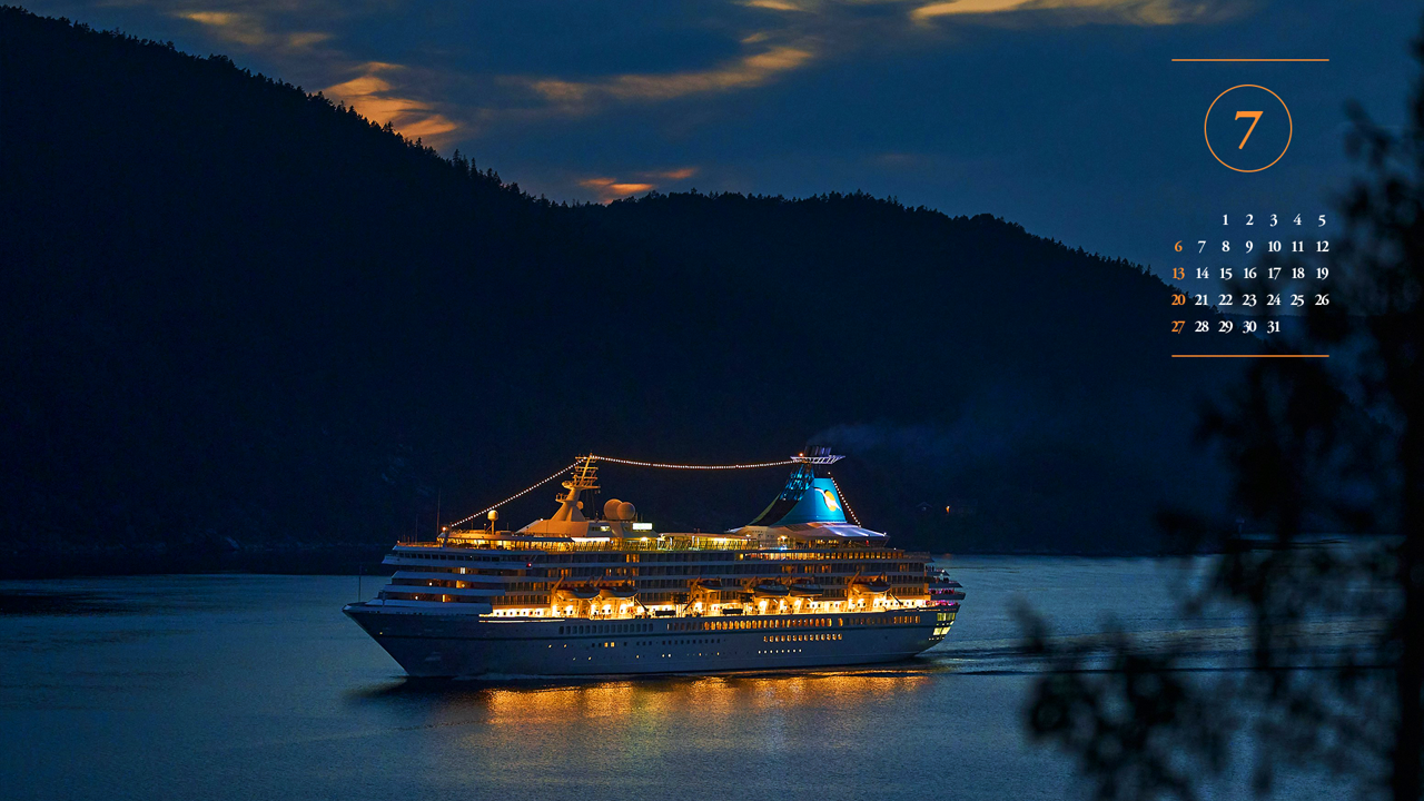 15 크루즈 야경 A - 2025년7월 노트북배경화면