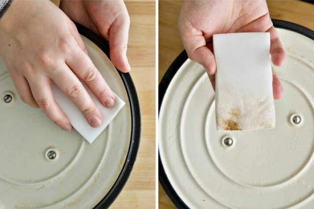 법랑냄비 세척 단점 매직블럭,법랑냄비 얼룩제거법 3단계