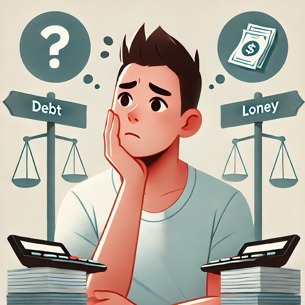 파산,회생에 대해 고민하는 이미지