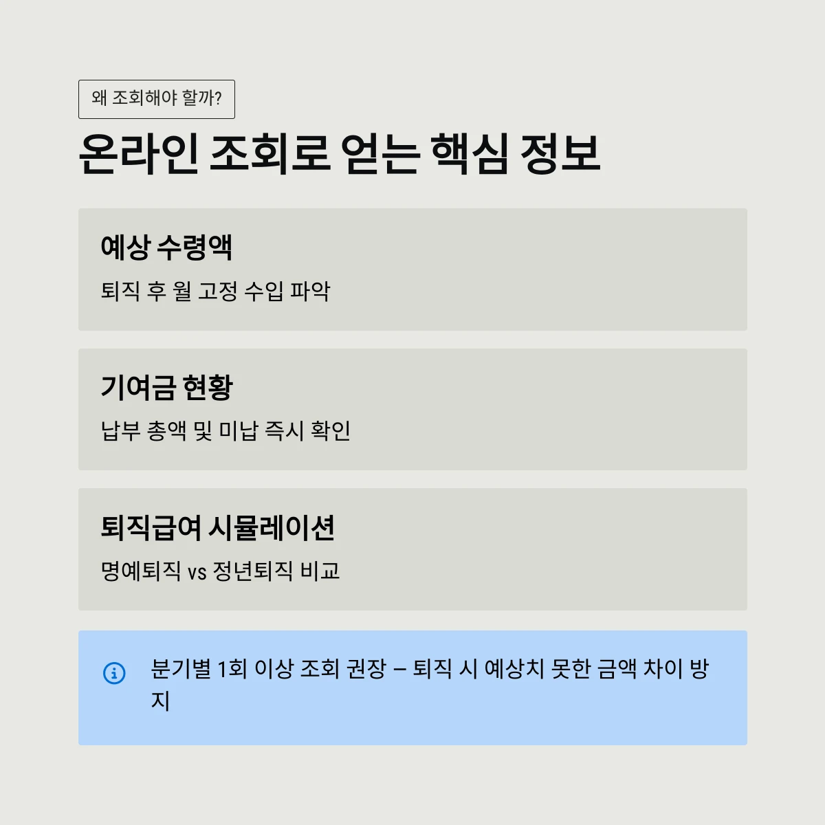 온라인 조회로 얻는 핵심 정보