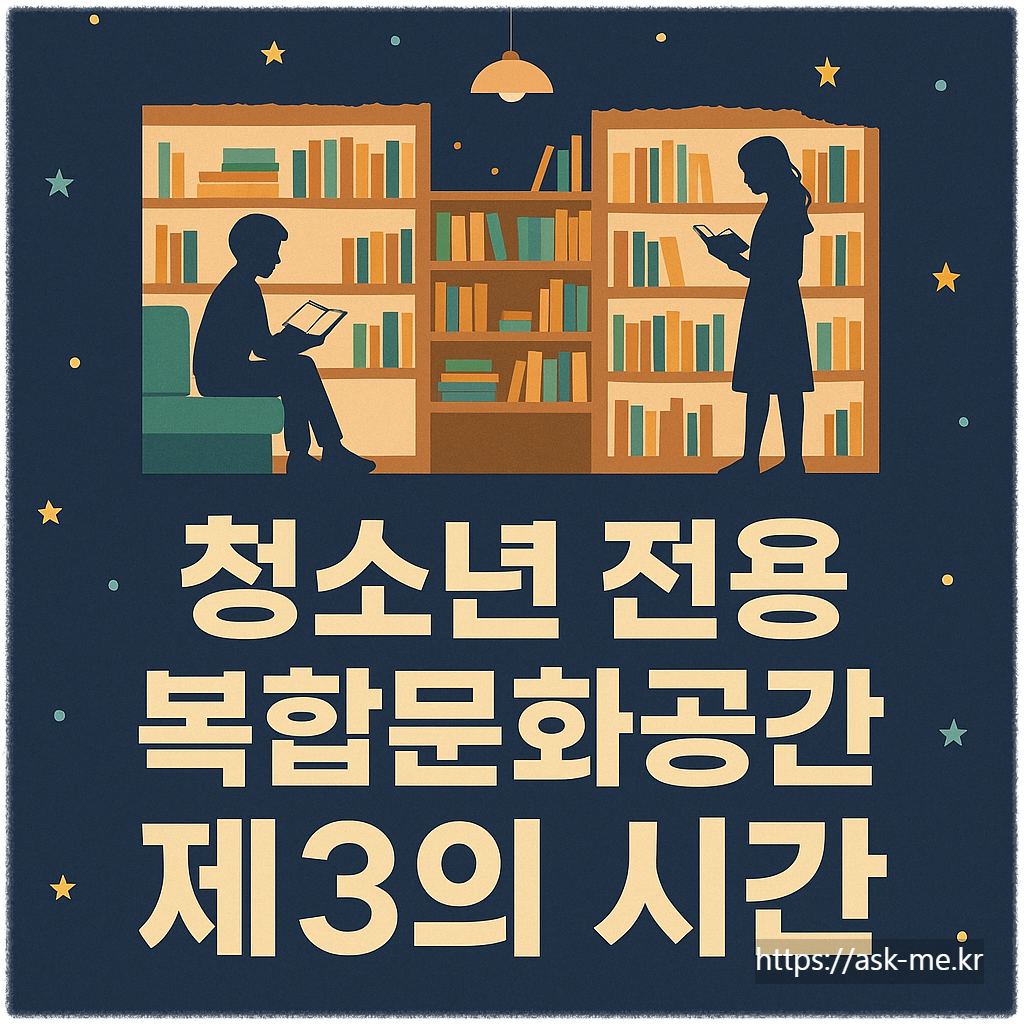 청소년 전용 복합문화공간 &lsquo;제3의 시간&rsquo;