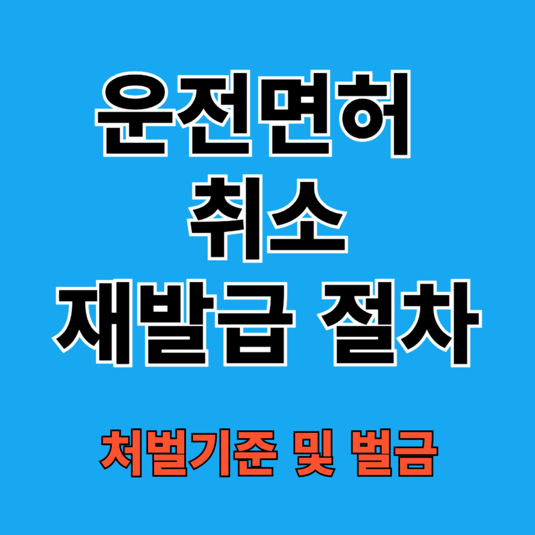 음주운전 면허취소 후 재발급 절차와 방법