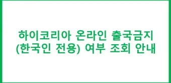 출국금지 여부 조회 법무부 출입국 관리 방법_12
